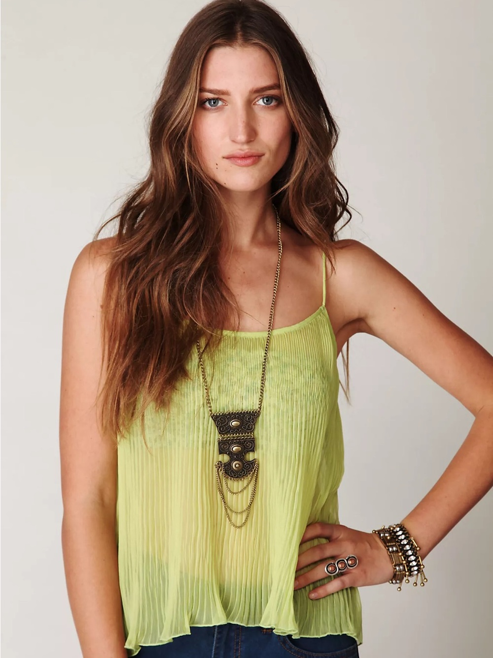 FREE PEOPLE ONE Pleated Cami